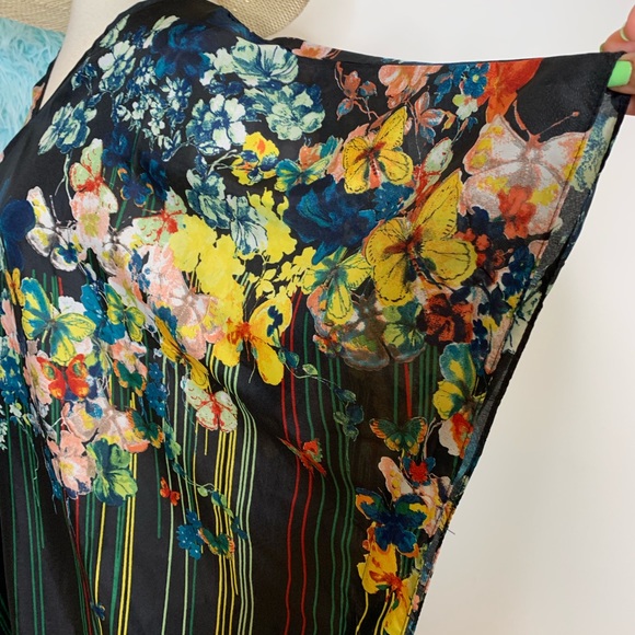 SOLD Vtg 70 RARE Butterfly Caftan Maxi Dress S M L - Picture 4 of 7